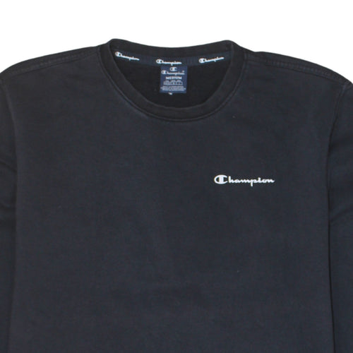 Champion Men's Black Medium Crew Neck Pullover Sweatshirt