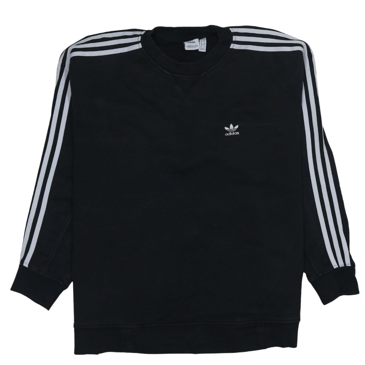 Adidas Women Black Crew Neck Pullover Sweatshirt UK 10