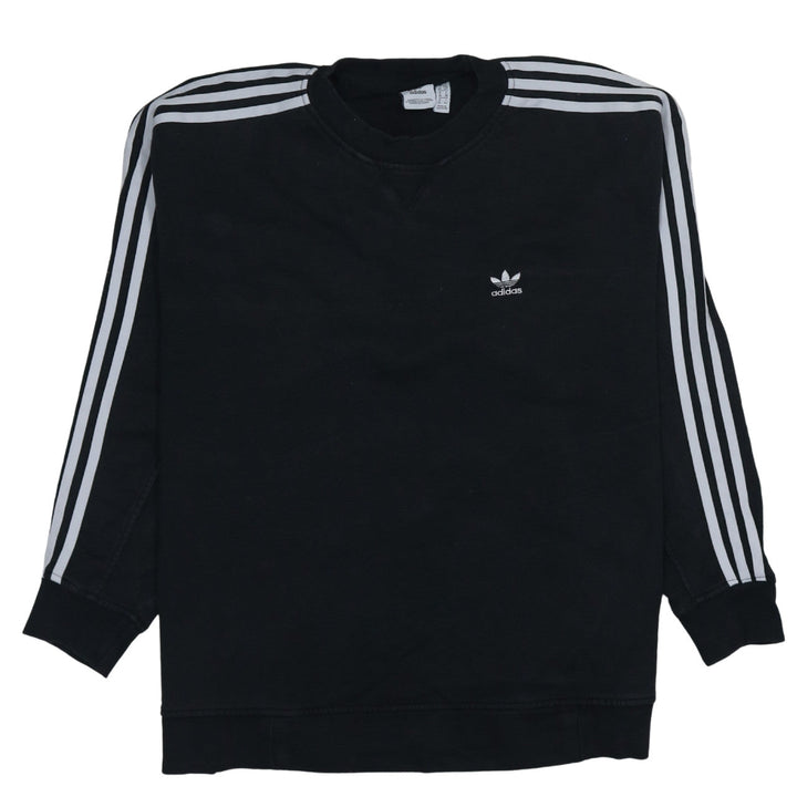 Adidas Women Black Crew Neck Pullover Sweatshirt UK 10