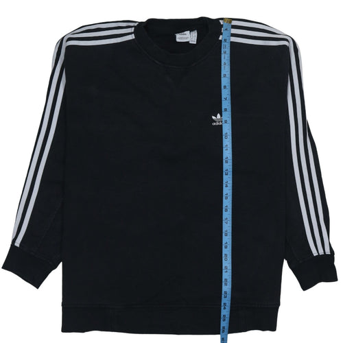 Adidas Women Black Crew Neck Pullover Sweatshirt UK 10