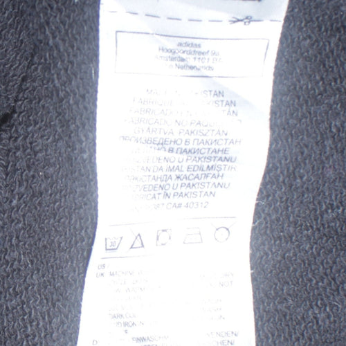 Adidas Women Black Crew Neck Pullover Sweatshirt UK 10