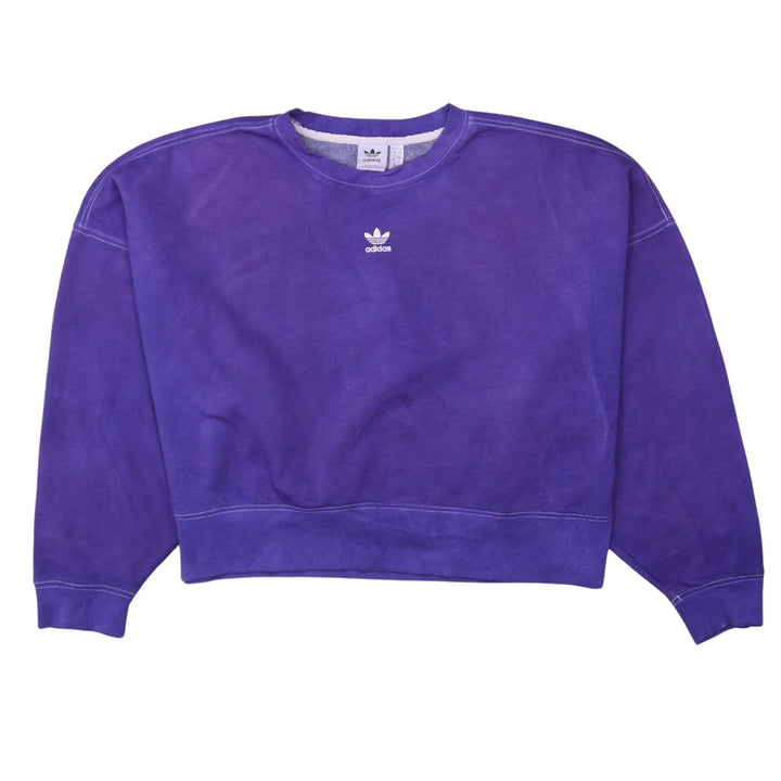 Adidas Women Purple Crew Neck Pullover Sweatshirt Size 12