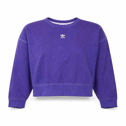 Front view of Adidas Women Purple Crew Neck Pullover Sweatshirt, size 12