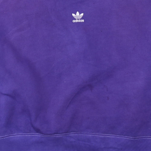 Adidas Women Purple Crew Neck Pullover Sweatshirt Size 12