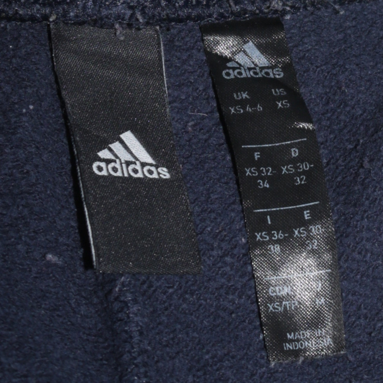 adidas Womens Blue XS Jogger Sweatpants Elastic Waist Fleece