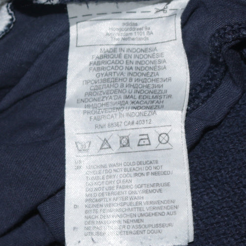 adidas Womens Blue XS Jogger Sweatpants Elastic Waist Fleece