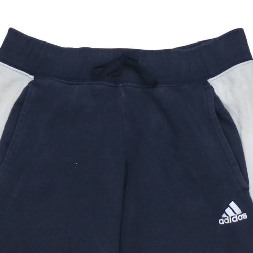 adidas Womens Blue XS Jogger Sweatpants Elastic Waist Fleece