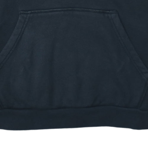 Adidas Women Black Pullover Hoodie L Cotton Blend Logo Sportswear