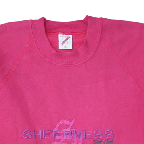 Jerzees Womens Pink Sheerness Golf Club Pullover Sweatshirt Size L