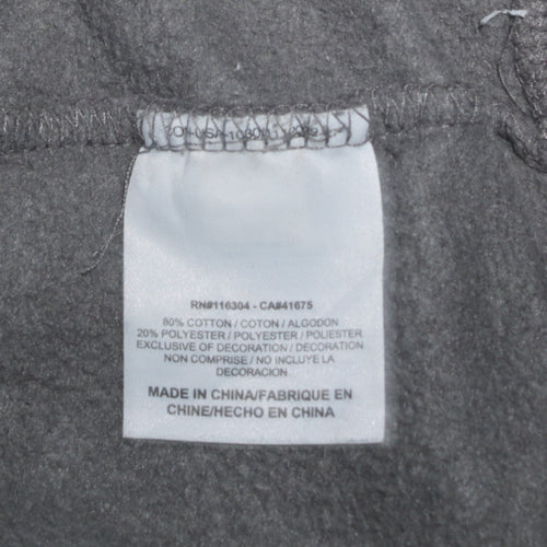 Converse Men’s Grey Bomber Jacket Size M Full Zip Cotton Blend