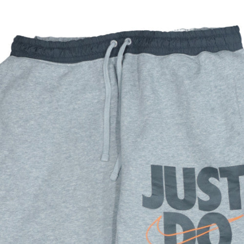 Nike Men's Grey Jogger Sweatpants L Elastic Waist Logo Sportswear
