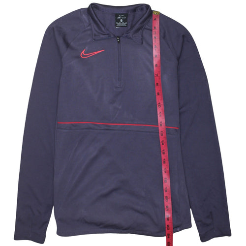 Nike Womens Purple Dri-FIT 1/4 Zip Sweatshirt XS Sports Top