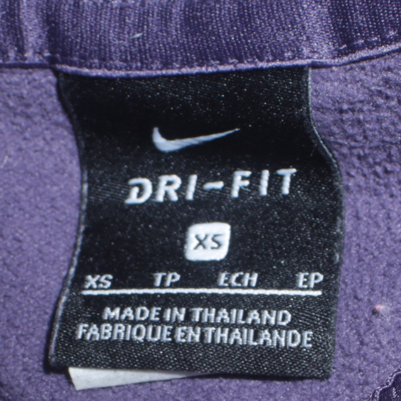 Nike Womens Purple Dri-FIT 1/4 Zip Sweatshirt XS Sports Top