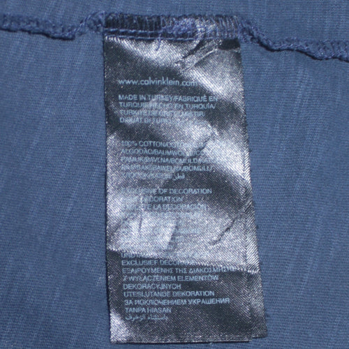 Calvin Klein Jeans Men's Blue Logo Graphic Cotton T-Shirt M