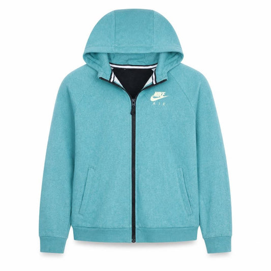 Nike Girls Blue Full Zip Hoodie 12-13 Years Logo Fleece Sportswear