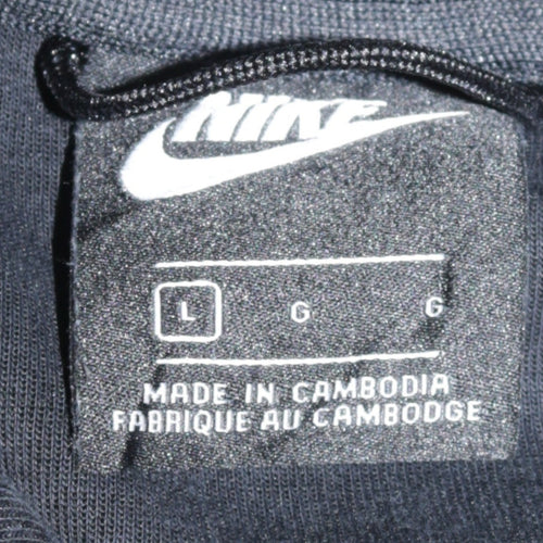 Nike Men's Black Pullover Hoodie Size L Fleece Regular Fit