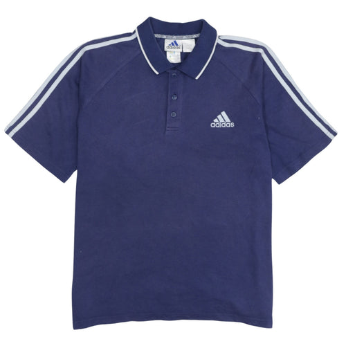 Adidas Men's Blue Short Sleeve Polo Shirt Size M