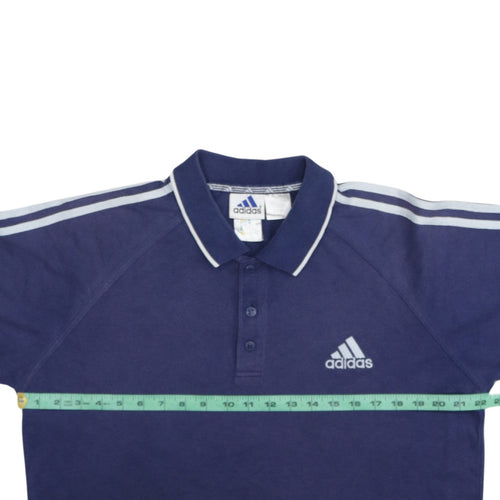 Adidas Men's Blue Short Sleeve Polo Shirt Size M