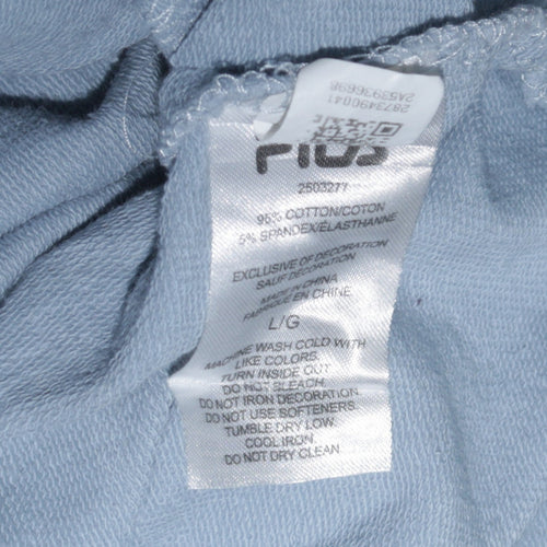 FILA Women Blue Crew Neck Pullover Sweatshirt Size L