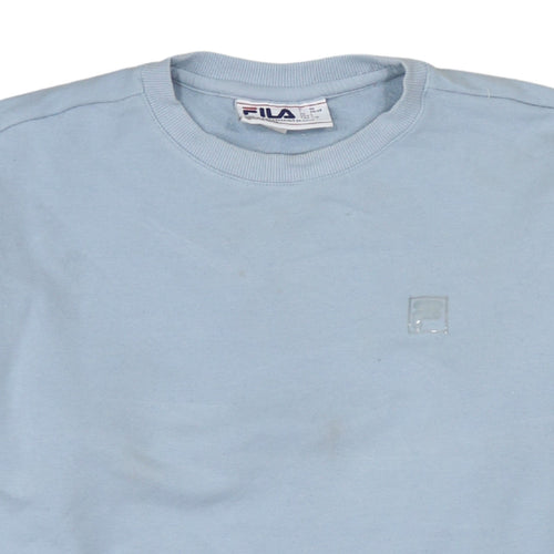 FILA Women Blue Crew Neck Pullover Sweatshirt Size L