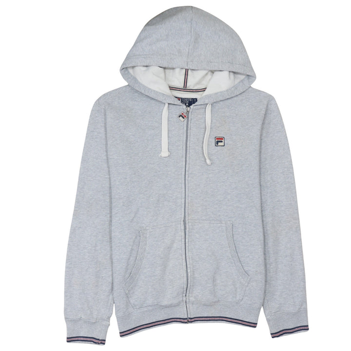 Fila Men's Grey Full Zip Hoodie Size L Sportswear Sweatshirt