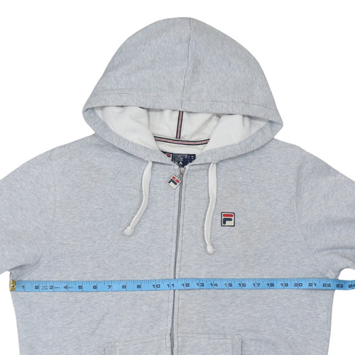 Fila Men's Grey Full Zip Hoodie Size L Sportswear Sweatshirt