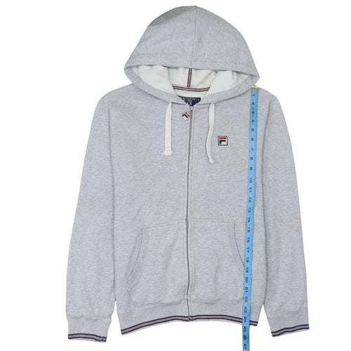Fila Men's Grey Full Zip Hoodie Size L Sportswear Sweatshirt