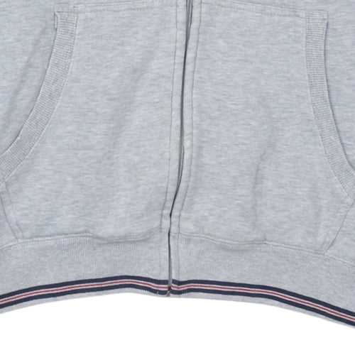 Fila Men's Grey Full Zip Hoodie Size L Sportswear Sweatshirt
