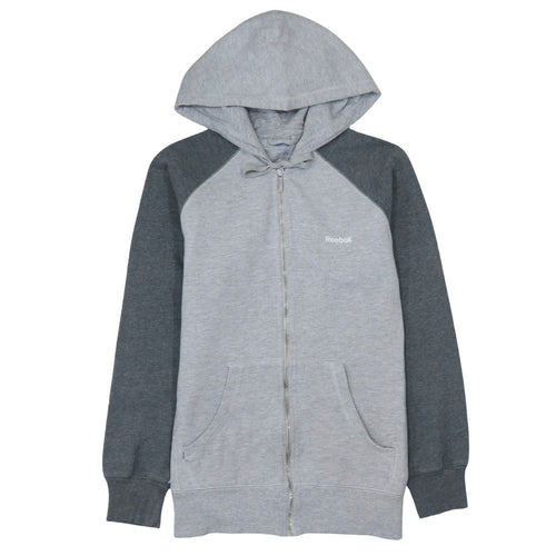 Reebok Men Grey Full Zip Hoodie Size S Classic Sportswear