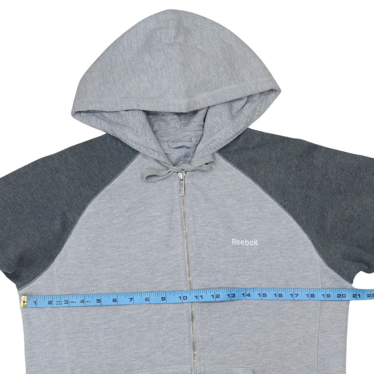 Reebok Men Grey Full Zip Hoodie Size S Classic Sportswear