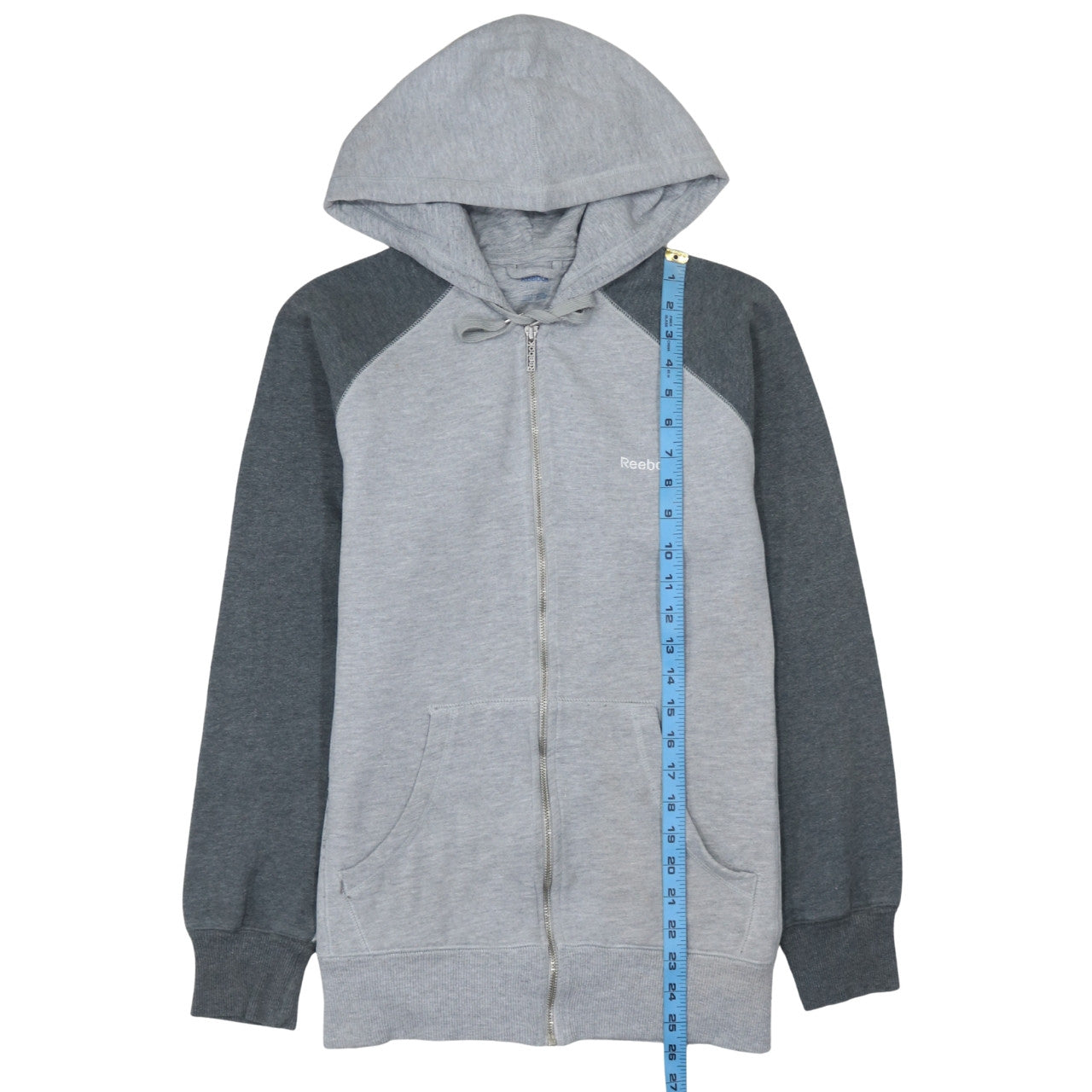 Reebok Men Grey Full Zip Hoodie Size S Classic Sportswear