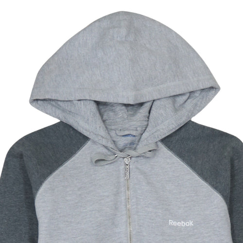 Reebok Men Grey Full Zip Hoodie Size S Classic Sportswear