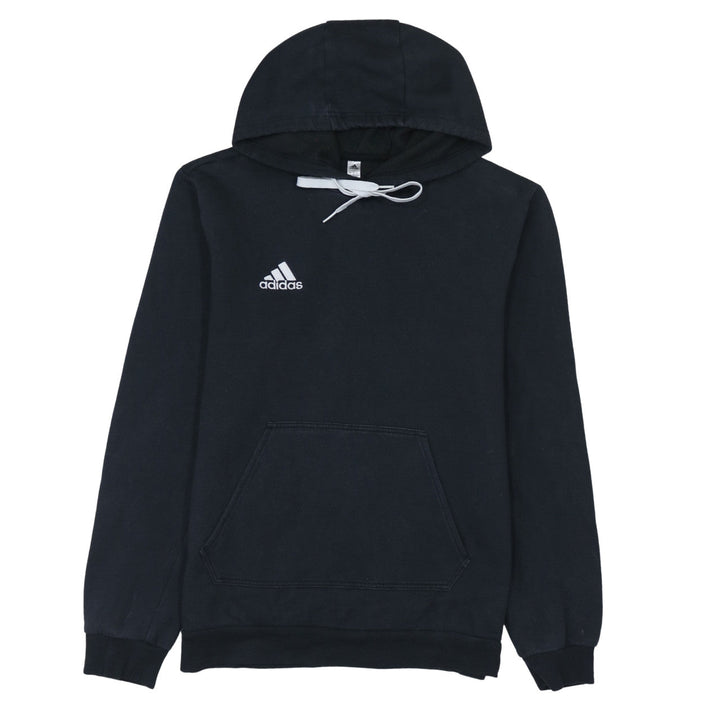 adidas Mens Black Small Pullover Hoodie Fleece Sportswear