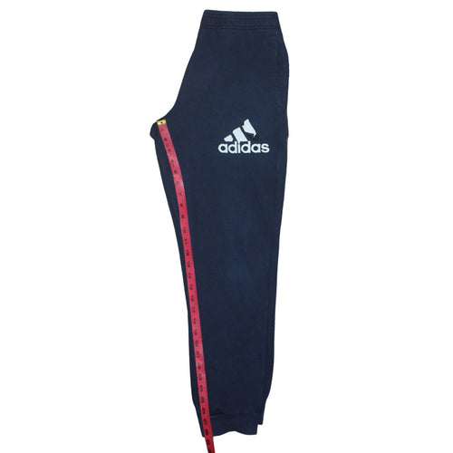 Adidas Men Blue M Sweatpants Tapered Fleece Joggers