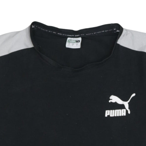 Puma Men's Black Crew Neck Short Sleeve Sports T-Shirt Size L