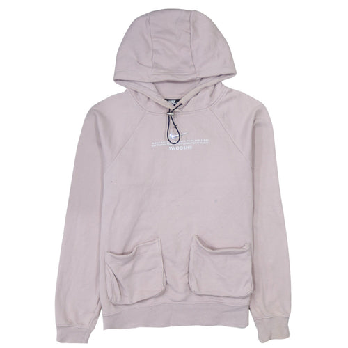 Nike Women’s Beige XS Pullover Hoodie with Drawstring & Kangaroo Pockets