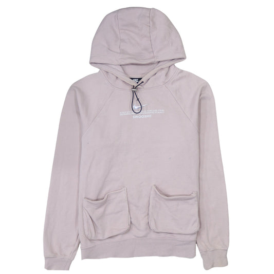 Nike Women’s Beige XS Pullover Hoodie with Drawstring & Kangaroo Pockets
