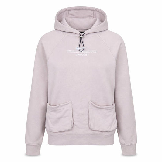 Front view of Nike Women’s Beige XS Pullover Hoodie with Drawstring & Kangaroo Pockets