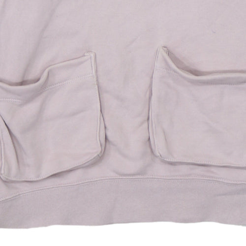Nike Women’s Beige XS Pullover Hoodie with Drawstring & Kangaroo Pockets