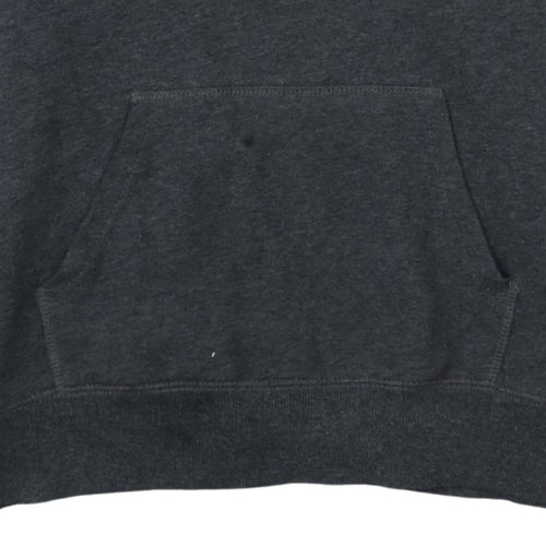 Champion Womens Dark Grey Pullover Hoodie L Logo Graphic Casual
