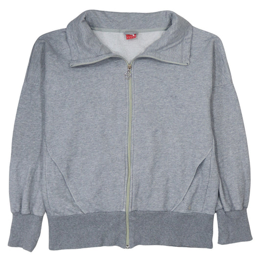 Puma Womens Grey Full Zip Sweatshirt UK 14