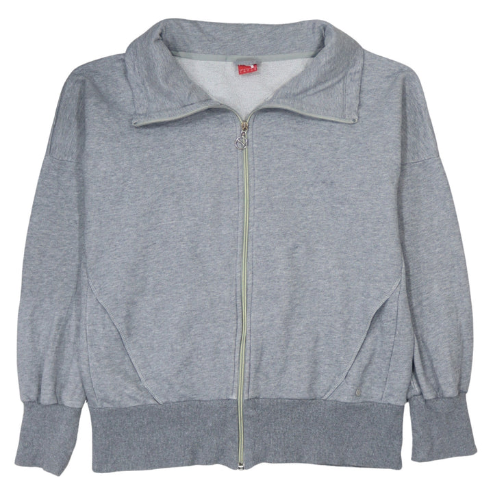 Puma Womens Grey Full Zip Sweatshirt UK 14