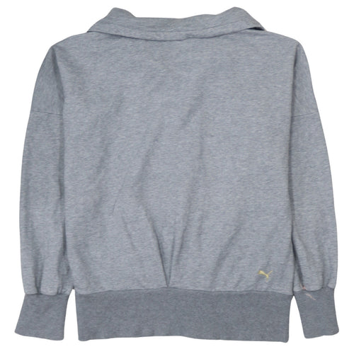 Puma Womens Grey Full Zip Sweatshirt UK 14