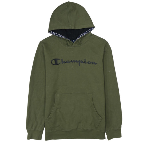 Champion Boys Olive Green Pullover Hoodie XL 13-14 Years Cotton Blend