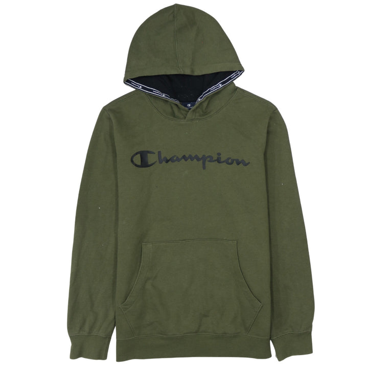 Champion Boys Olive Green Pullover Hoodie XL 13-14 Years Cotton Blend