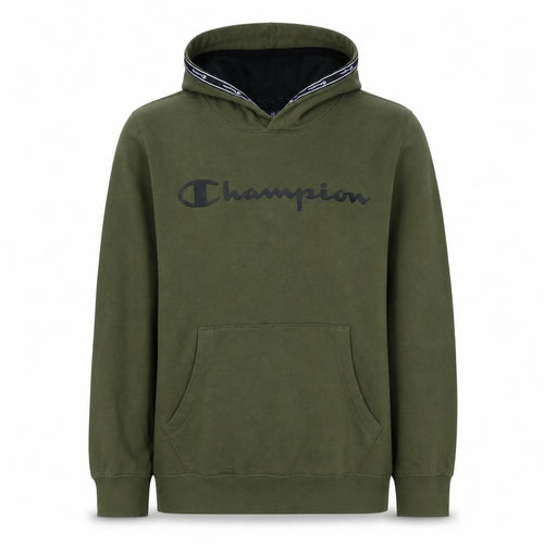 Champion Boys Olive Green Pullover Hoodie XL 13-14 Years Cotton Blend