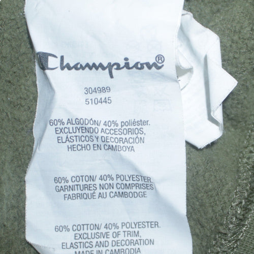 Champion Boys Olive Green Pullover Hoodie XL 13-14 Years Cotton Blend