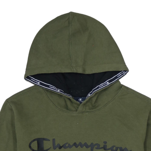 Champion Boys Olive Green Pullover Hoodie XL 13-14 Years Cotton Blend