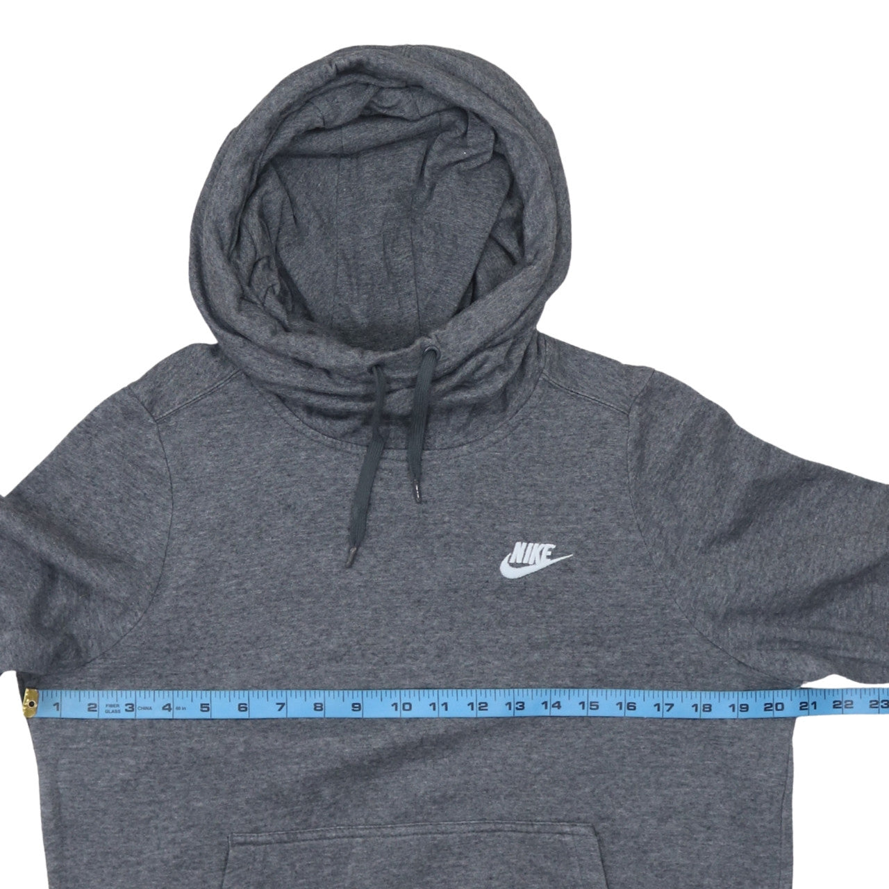 Nike Men's Grey Pullover Hoodie Size M Fleece Regular Fit