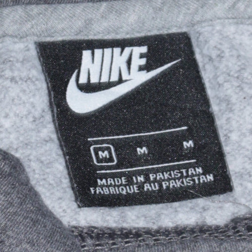 Nike Men's Grey Pullover Hoodie Size M Fleece Regular Fit